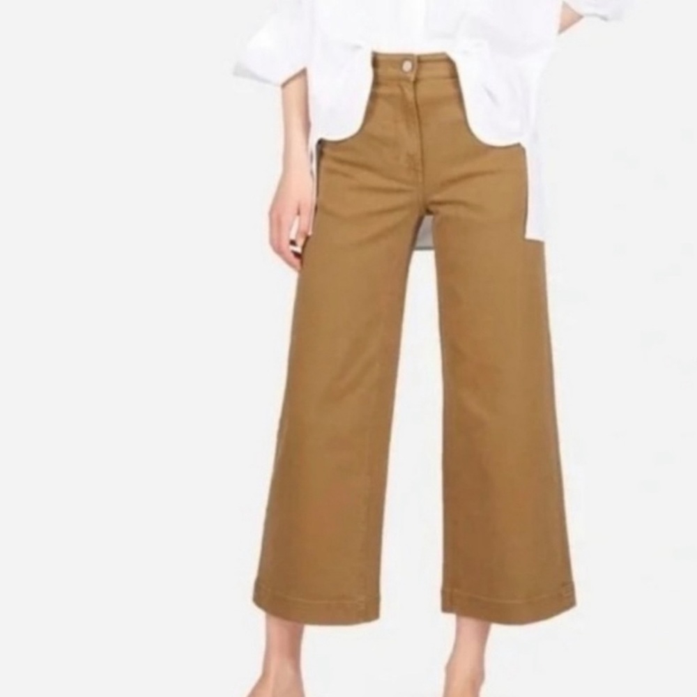 Everlane | The Wide Leg Crop Pant Jeans Ochre Brown Sz 8